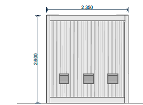 Módulo prefabricado plano