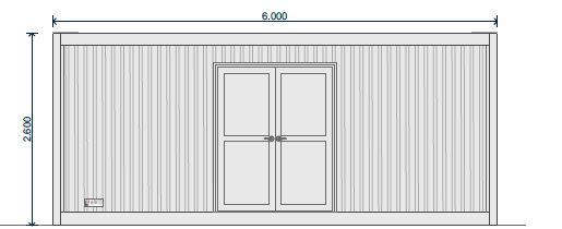 Módulo prefabricado plano